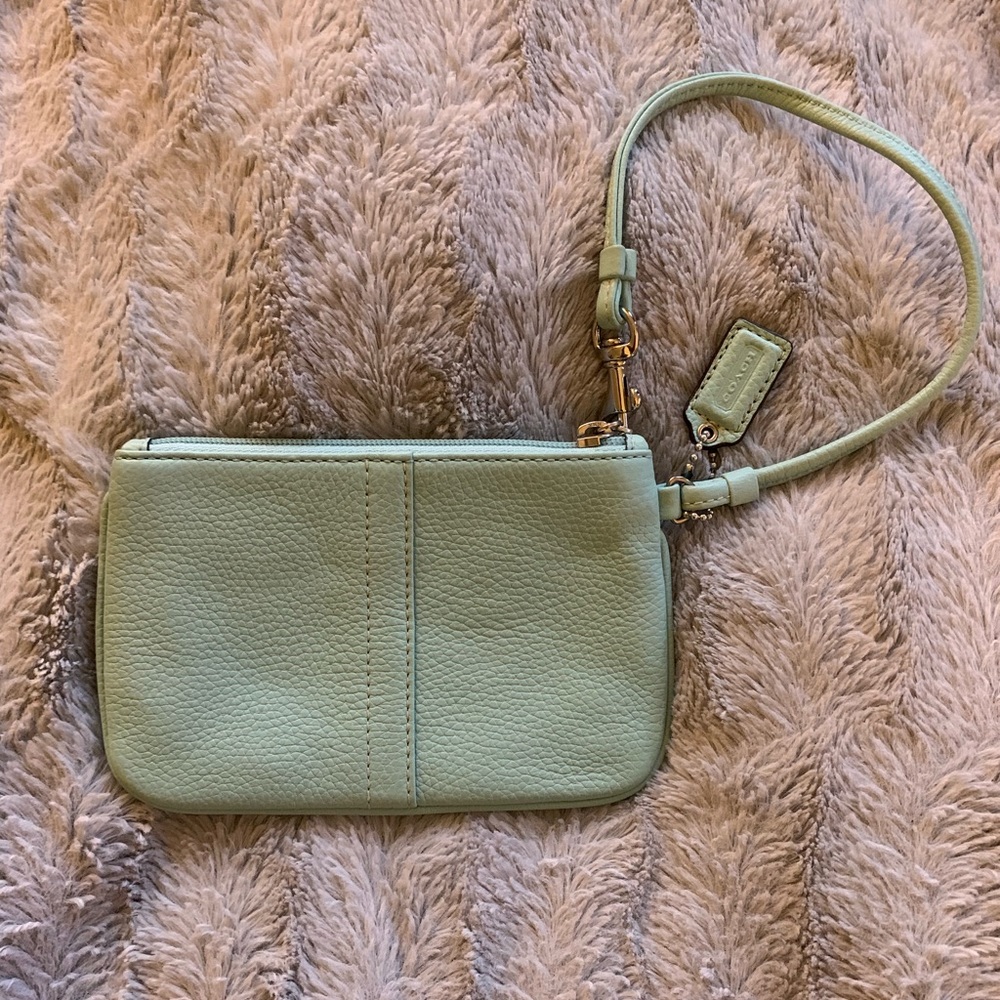 Coach Pebble Leather Wristlet